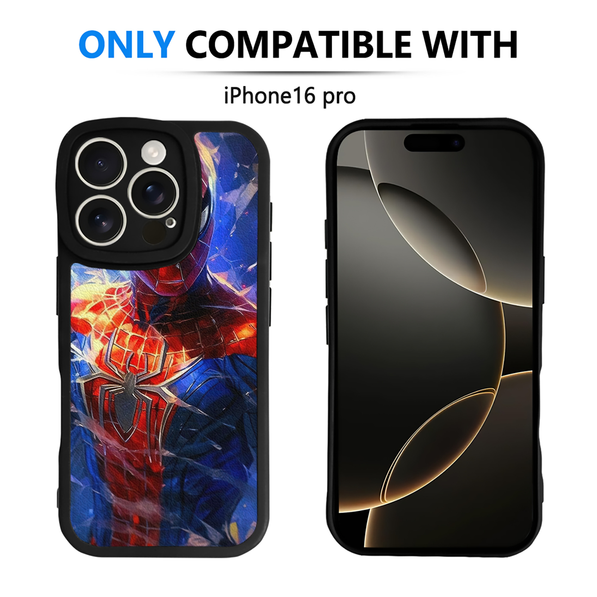 Spider Man スパイダーマン 【iPhone 16シリーズ対応】シリコンスマホケース（レザー調） 材質：シリコン
